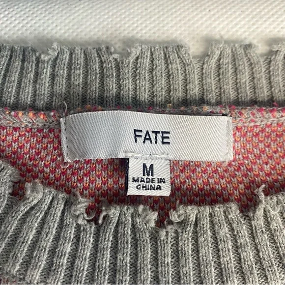 Fate Lightning Bolt Sweater - Red, Orange, Gray - Picture 8 of 15